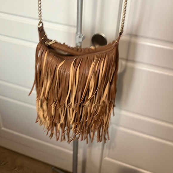 Cato Fringe crossbody purse with chain handle - Picture 1 of 4